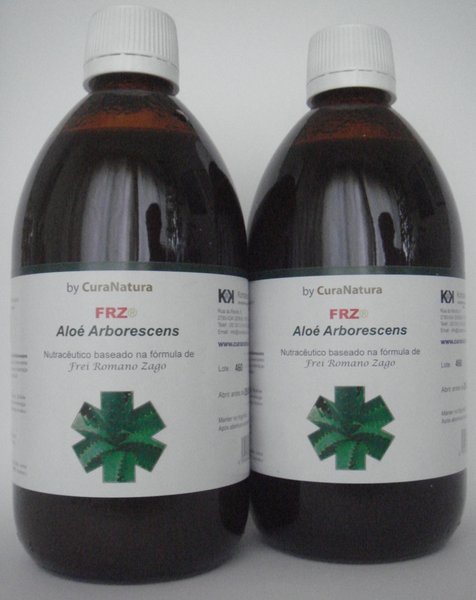 Nutracêutico 100% natural - FRZ® Aloé Arborescens, fórmula completa - 2 frascos x 410 g