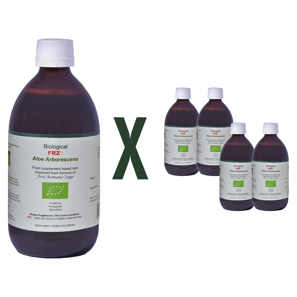 Biológico FRZ® Aloe Vera Arborescens 4x500g Complem. Alimentício